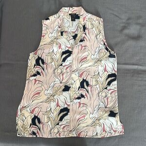 ANN TAYLOR PRINTED SLEEVELESS TOP-SZ S